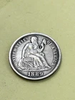 1889 Seated Liberty Dime 10c Higher Grade Gorgeous XF / AU