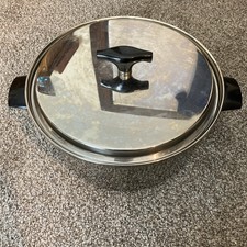 Vintage Kitchen Craft 5 Ply Multi Core Stainless 6 Qt Stock Pot & Lid USA NICE!