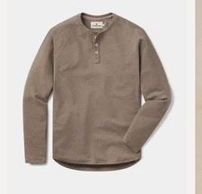 NORMAL BRAND Puremeso Everyday Henley Taupe 68$ MSRP 