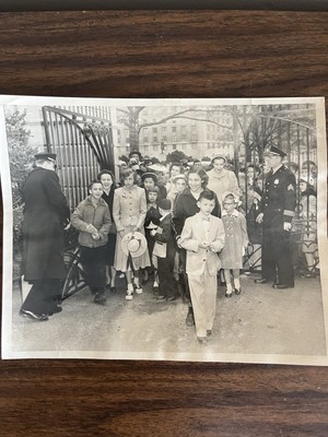 1950s White House Easter Egg Roll Photo Pvt Holbrook & Sgt Schultz SE Gate