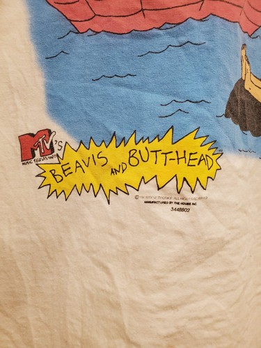 Vintage 1997 Beavis And Butthead Pool Nachos Shirt Size XL - Picture 2 of 7