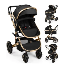 Baby Stroller, Foldable Aluminum Alloy Stroller with Reversible, Travel Stroller