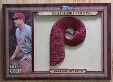2011 Topps #TLMP-CU Chase Utley Throwback Logo Patch Phillies 