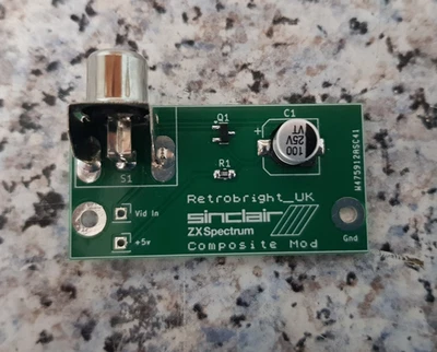 RETROBRIGHT_UK Sinclair ZX Spectrum Composite Mod Board (Green)