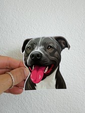 American Pit Bull Bully Dog Peeking Paws Sticker Car Bumper Window Decal Pitty