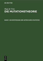 Die Entstehung Der Arten Durch Mutation Hugo De Vries