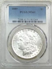 1889 P Morgan Silver Dollar PCGS MS61 Bright Just Graded PQ New Holder #S283F