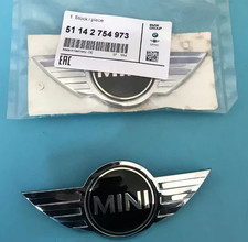 2x Mini Badge Front Bonnet Rear Boot Chrome Metal Sticker Hood Cooper