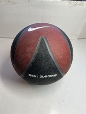Nike 8 lb Medicine Ball Rubber Red And Black Textured Workout Fitness