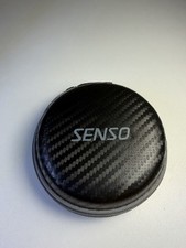 Senso Black Synthetic Leather Travel Case for Headphones/Earphones, Zippered
