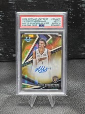 Victor Wembanyama 2022-23 RC Auto /75 Bowman University Best Of GOLD Lava Prizm