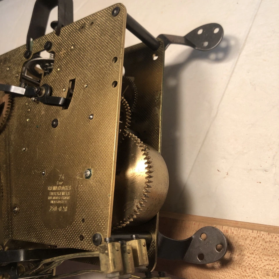 Vintage Trend Clocks West Germany Mantle Winding Clock Part  Movement # 74 - Image 3 of 4