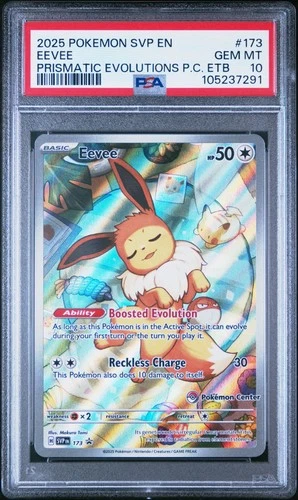 Eevee Pokemon Center Stamped PSA 10 - Svp 173 - Prismatic Evolutions - Pokemon