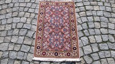 Makelloser Vintage Türkischer Teppich 2x3 Hot Pink Klein Akzentteppich 61x100cm Floral 70er