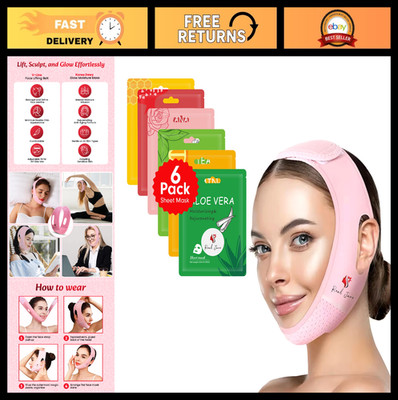 V Line Lifting Mask Set - Face Slimming Chin Strap & Jawline Shaper, Neck Tighte