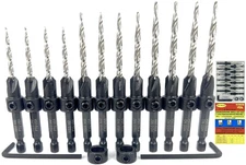 Countersink Drill Bit Set 4 Pc #6 (9/64"), 4 Pc #8 (11/64"), 4Pc #10 (3/16") ...