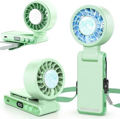 Multi-Wear Personal Fan 180°&360° Adjustable for Outdoor Home Office Use