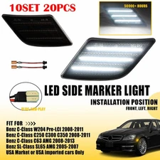 2-20PC White Led Side Marker Light for 08-11 Mercedes W204 C300 C350 C63 AMG L+R