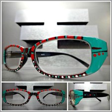 Women's VINTAGE RETRO Style READING EYE GLASSES READERS Hand Painted Oval Frame