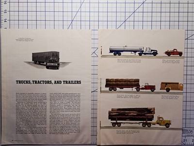 1953 Trucks Tractors and Trailers Magazine Illustration - Lemuel B Line Art