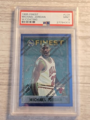MICHAEL JORDAN 1995 #229 Topps Finest w/ coating PSA 9 MINT  #27794303