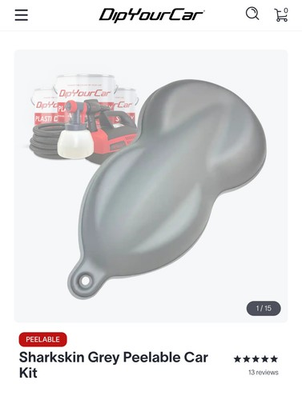 #ad DipYourCar Sharkskin Grey Peelable Car Kit for All Cars $600.00