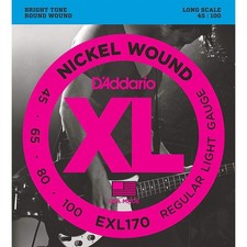 D'Addario EXL170 Nickel Wound 4-String Bass, Light, 45-100, Long Scale