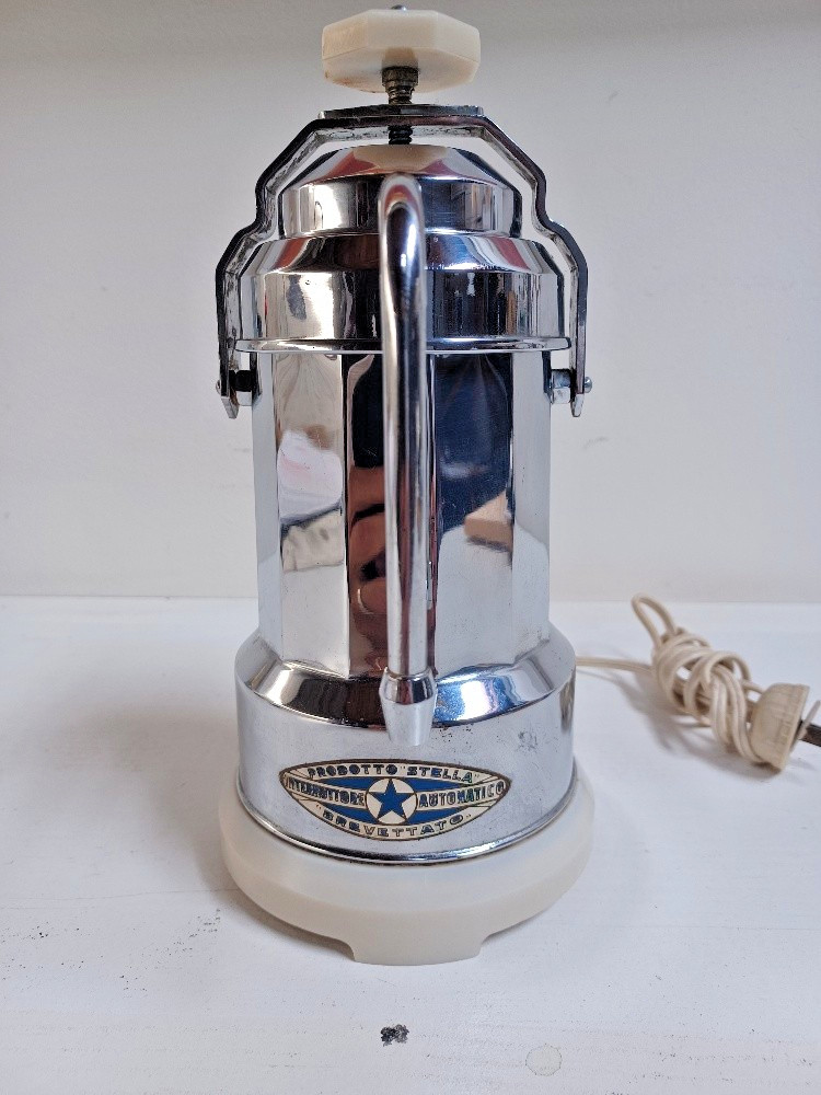 Vintage Italian Espresso Caffettiera Stella Brevettato Automatico Made In Italy