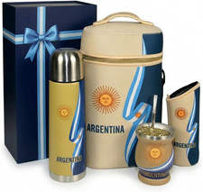 Complete Yerba Mate Set - Stainless Steel Bottle, Gourd, Bombilla More
