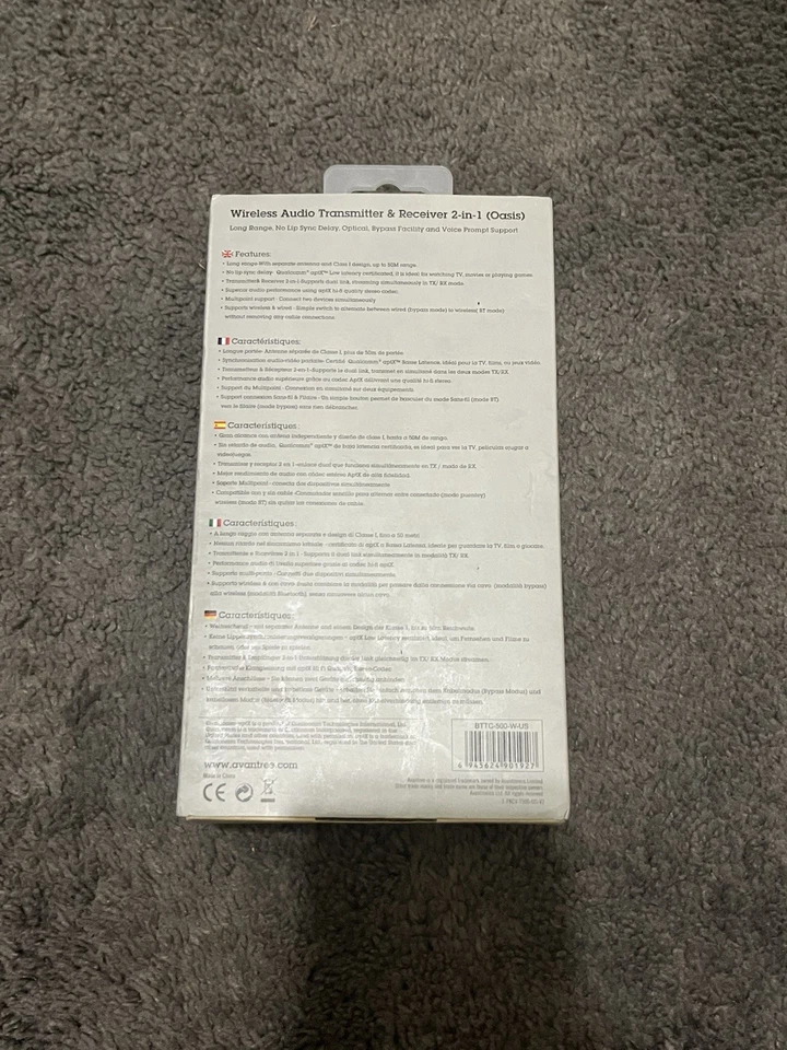 Avantree BTTC500WUS Long Range Low Latency Bluetooth Transmitter Receiver New - Image 2 of 4