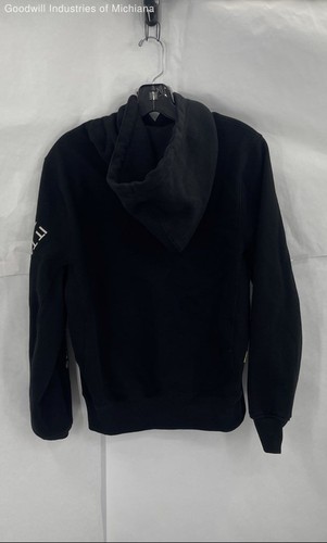 Mens Champion Black Hoodie SZ S - Picture 2 of 4