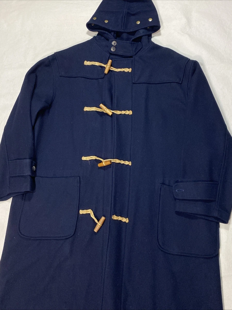 ジャケット・アウター 668 Polo Ralph Lauren Duffle Coat Navy VTG Polo Ralph Lauren Women's Navy Blue Wool Toggle Duffle Coat