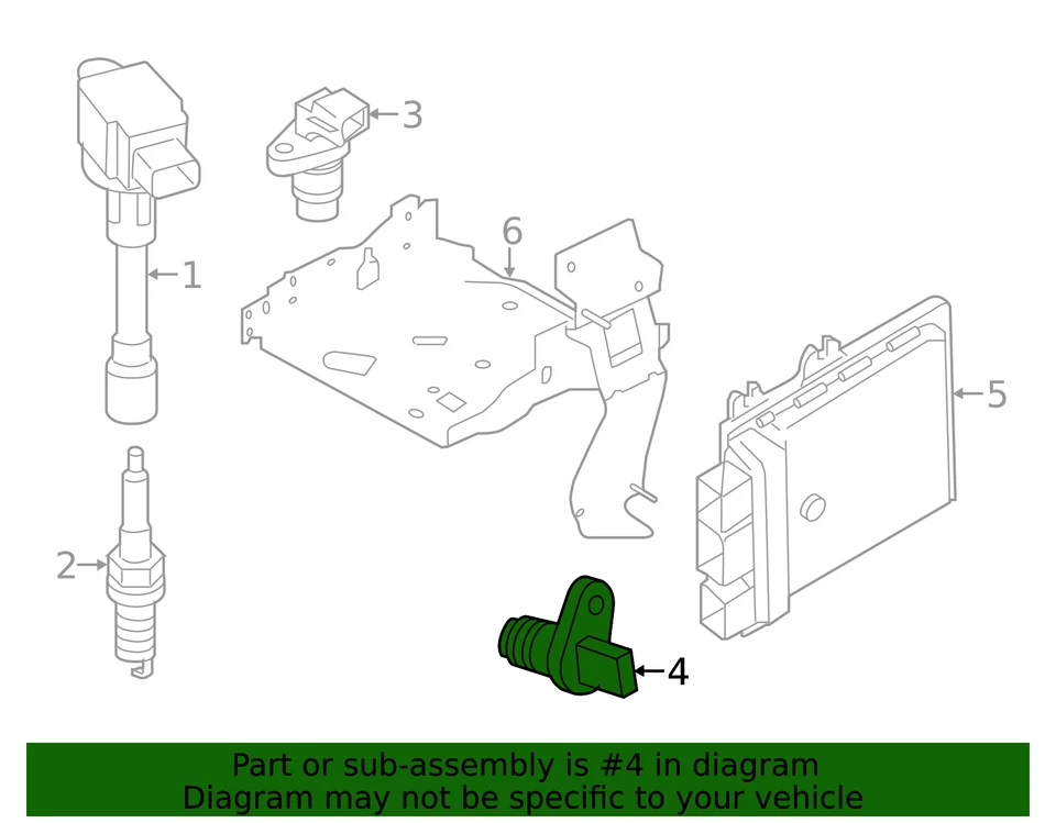 Genuine Nissan Cube NV200 Rogue Sport &07-11 Versa/2.0 Sentra Crankshaft Positi - Image 2 of 2
