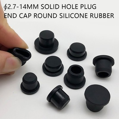 Solid Hole Plug End Cap Round Silicone Rubber Blanking Seal Bung Cover  2.7-14mm
