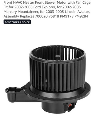 Front HVAC Heater Front Blower Motor with Fan Cage Fit for 2002-2005 Ford Explor