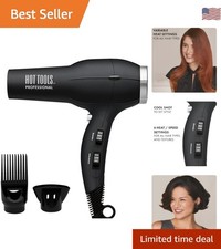 Professional 1875W Ionic Hair Dryer - Frizz-Free All Hair Types with Attachments