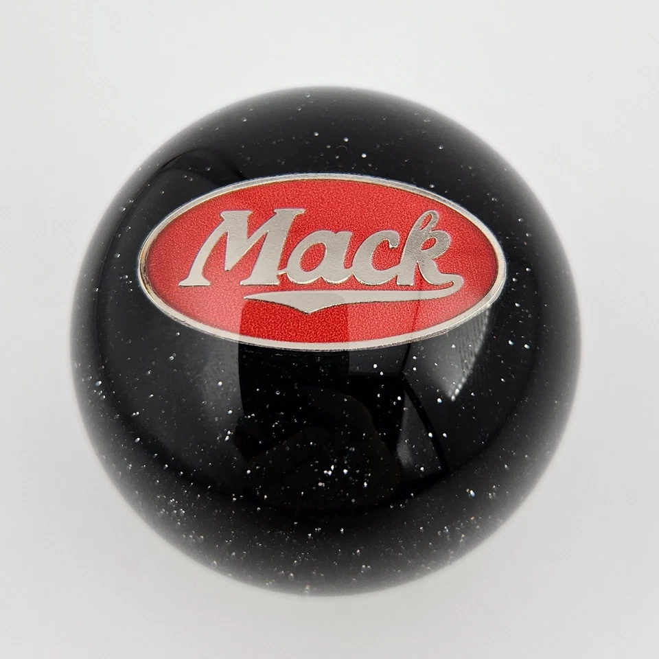 Perilla de cambio de tractor semi camión Roadwy Ball Mack estilo vintage brillo negro EE. UU. Foto 3 de 4