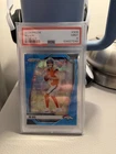 2024 Panini Blue Ice Prizm #309 Bo Nix Denver Broncos RC Rookie /99 PSA 9