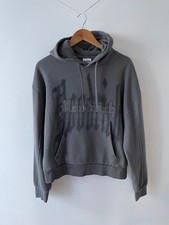 Hoodrich Hoodie Men's M Grey Streetwear Embroidered Logo Pocket Hip Hop Rap