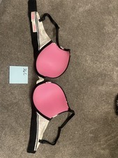 PINK Women's Floral T-Shirt Bra 36C Adjustable Strap Hook  Eye Closure