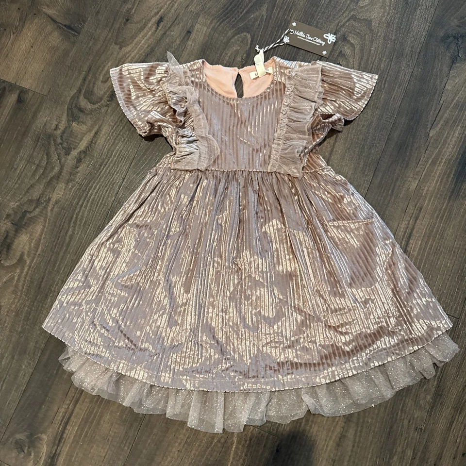 Matilda Jane Just Imagine Kori Girls Wide Ribbed Dress Size 4 NWT - Image 2 of 4