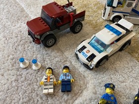 Lego city town 60044 Mobile Police Unit & 60128 Police Pursuit Complete Builds