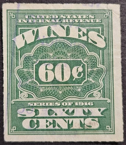 US Stamp Collection - Revenue - Cordial & Wine - Scott # RE46 - Used