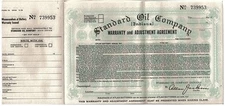 1940 Standard Oil Co Warenty Certificate for  automotive battery