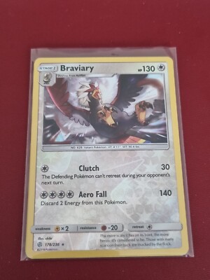 Pokemon Karte Sonne Mond Kosmische Finsternis Braviary 178/236 Rare Reverse Holo