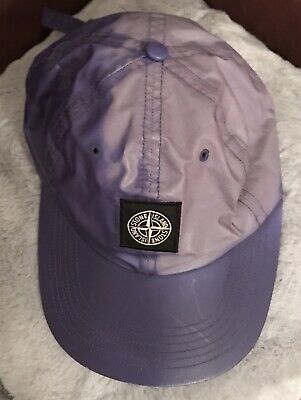 Supreme X Stone Island Logo-print Bucket Hat In Purple