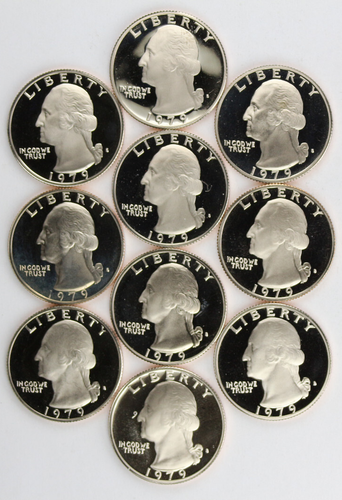 Roll of Forty (40) Proof 1979 S Type 1 Washington Quarters - Picture 5 of 8