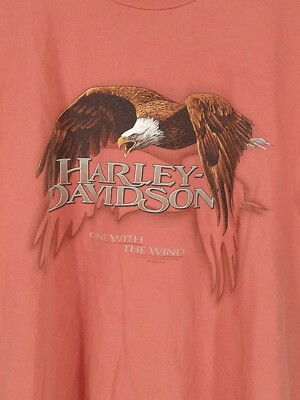 Vintage Harley Davidson 1996 One With The Wind Single Stitch Eagle