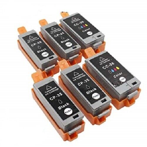 6 x 4 PGI-35 2 CLI-36 COLOR & BLACK TINTENPATRONEN FÜR CANON PIXMA IP100 IP100 - Bild 1 von 1