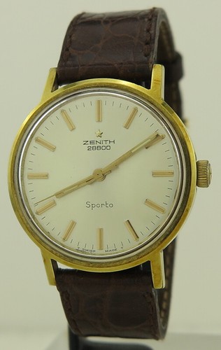 Zenith ref 20-1281-125 Gold High-Beat Manual 35mm 1960s Sporto Dress Watch